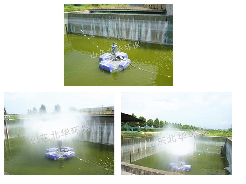 Mechanical atomizing evaporator for desulphurization wastewater pond in a cooling tower